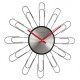 Paperclip Sputnik Wall Clock Diam 37cm