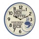 Retro Blue Wall Clock Diam 30cm