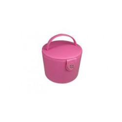 BUTTON IT PINK SEWING BOX (17x17x13)