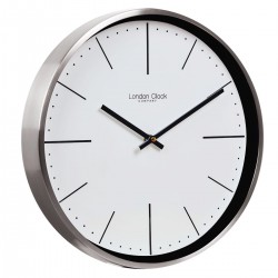 Silver Chrome case wall clock Diam 30 cm