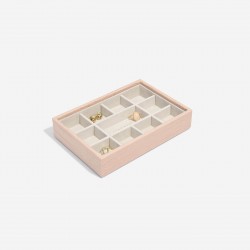 STACKERS PASTEL PINK CROC MINI 11 SECTION JEWELLERY BOX