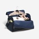 STACKER PEBBLE NAVY & GOLD ZIPPED SUIT BAG