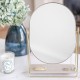 DRESSING TABLE MATT GOLD MIRROR & TAUPE JEWELLERY STAND