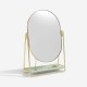 STACKERS DRESSING TABLE MATT GOLD MIRROR & SAGE GREEN JEWELLERY STAND