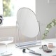 DRESSING TABLE POLISHED SILVER MIRROR & LAVENDER JEWELLERY STAND